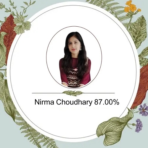 Nirma Choudhary 87.00%